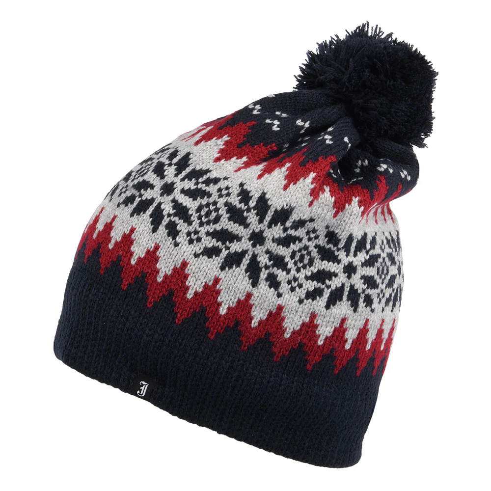 Jaxon & James Aspen Beanie Bommelmütze - Marineblau