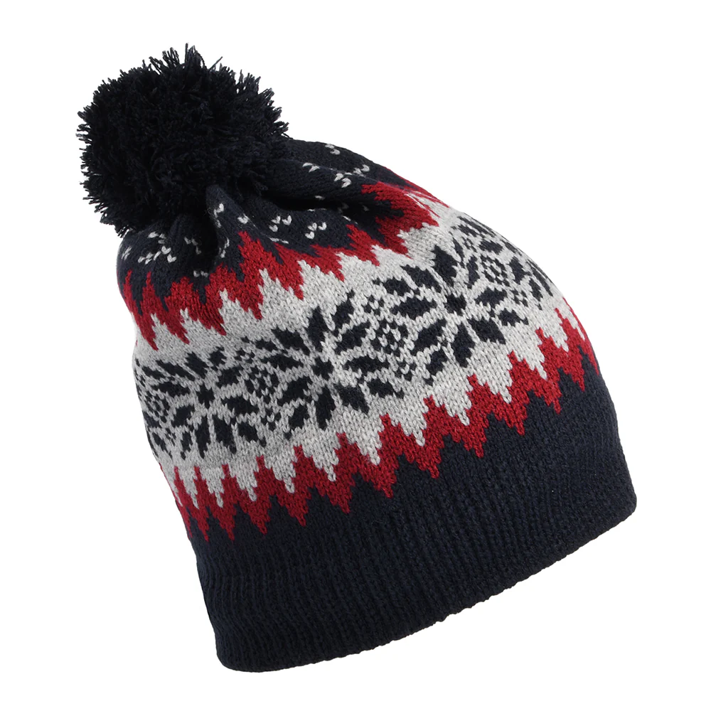 Jaxon & James Aspen Beanie Bommelmütze Marineblau Großhandel - Image 2