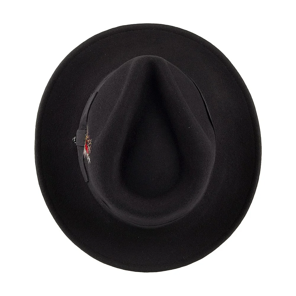 Jaxon & James C-Crown Knautschbar Fedora Hut aus Wollfilz - Schwarz - Image 4
