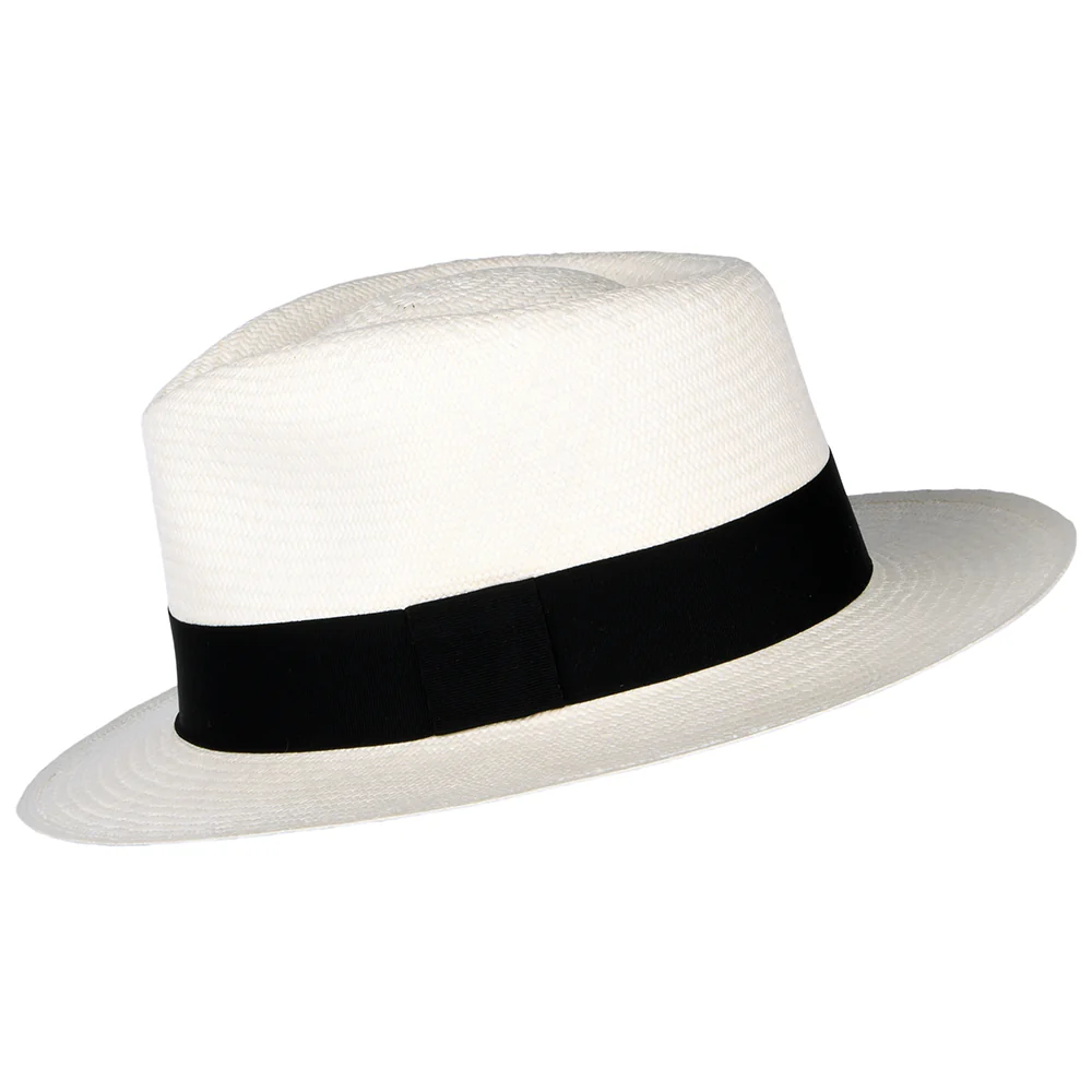 Jaxon & James C-Crown Panama Fedora Hut - Perlweiß - Image 2