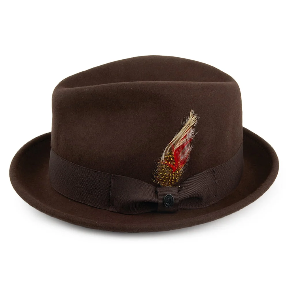 Jaxon & James Crushable Blues Trilby Wollfilz Braun Großhandel - Image 2