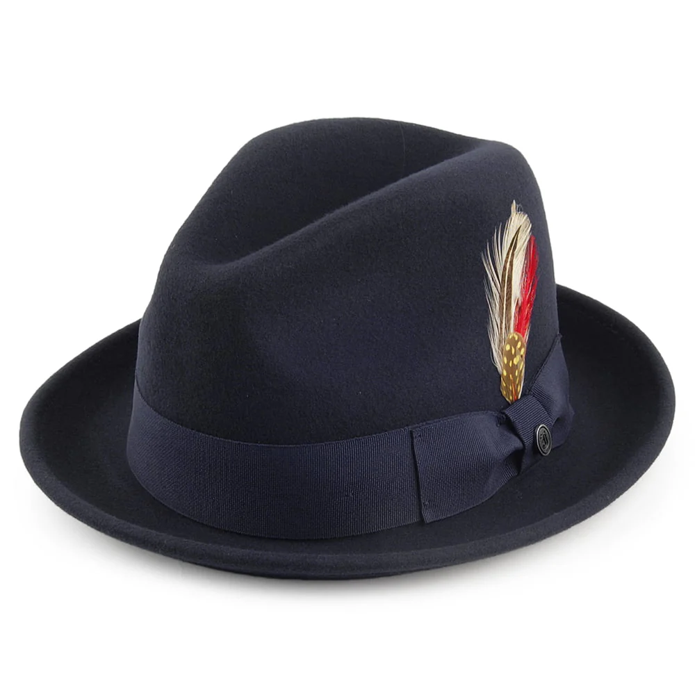 Jaxon & James Crushable Blues Trilby Wollfilz Navy Großhandel