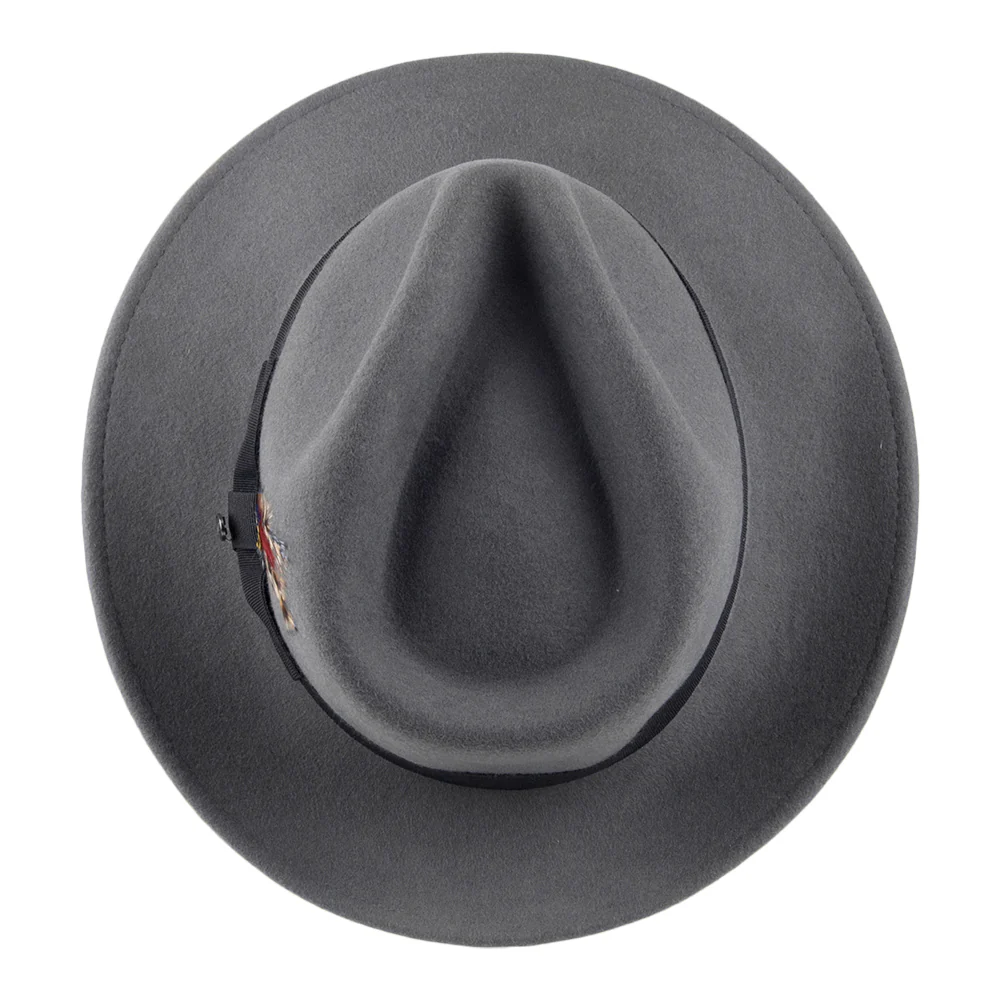 Jaxon & James Crushable C-Crown Fedora Wollfilzhut Grau Großhandel - Image 4