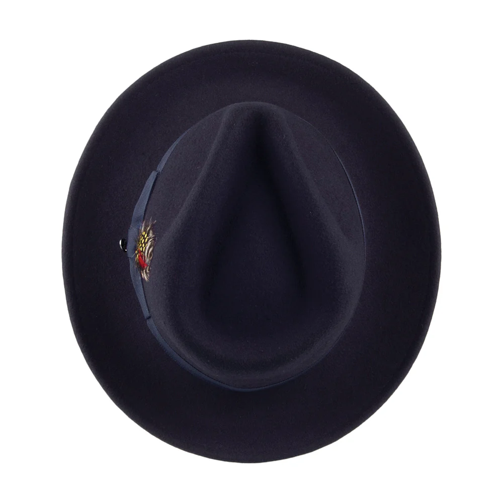 Jaxon & James Crushable C-Crown Fedora Wollfilzhut Navy Großhandel - Image 4