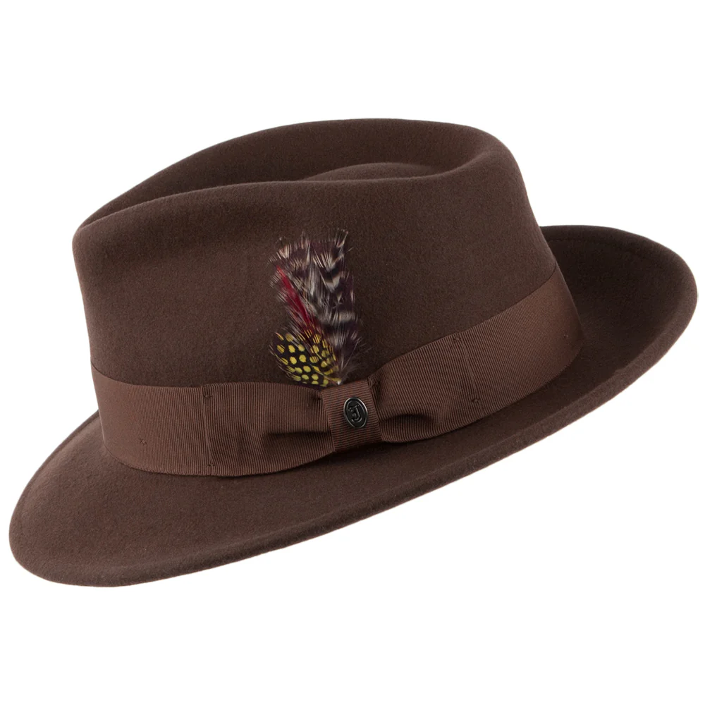 Jaxon & James Crushable Fedora Wollfilzhut- Braun Großhandel - Image 3