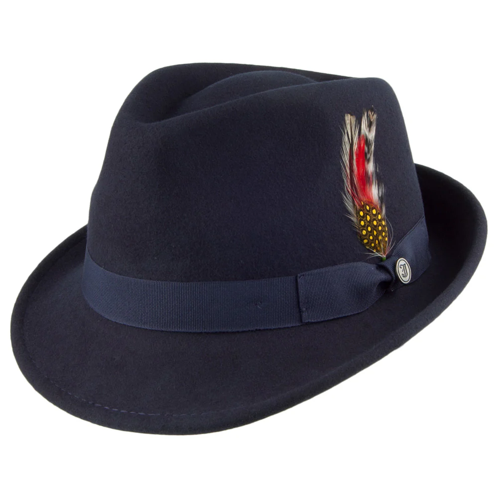 Jaxon & James Detroit Trilby Hut Marineblau Großhandel