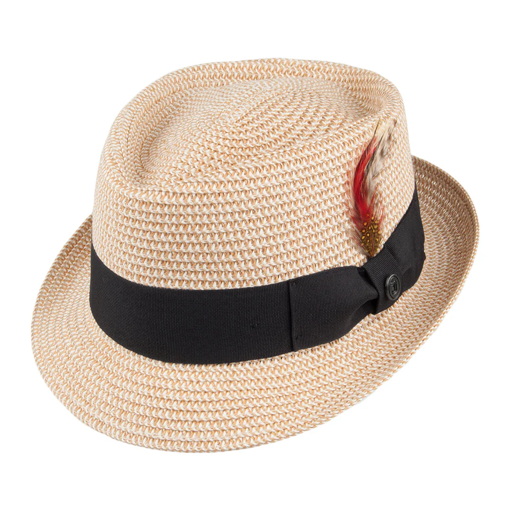 Jaxon & James Diamond Crown Porkpie Toyo Strohhut Natur Großhandel - Image 2