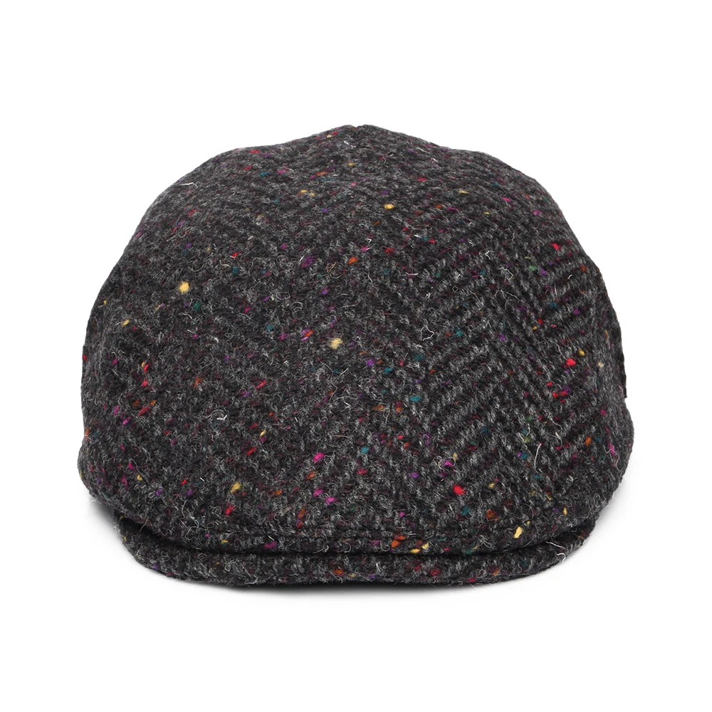 Jaxon & James Finnegan Donegal Tweed Schiebermütze mit Fischgrätmuster - Anthrazit-Multi - Image 2