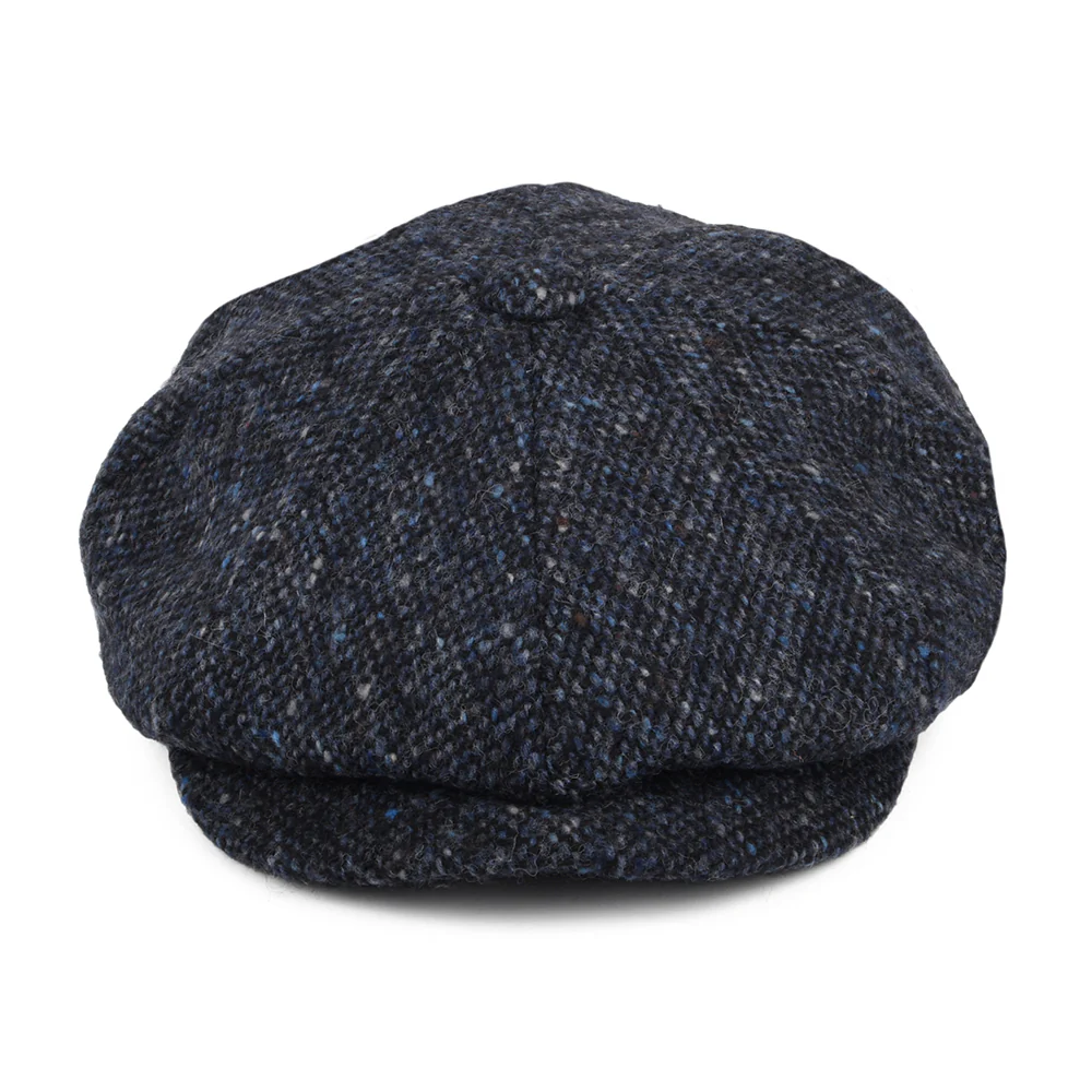 Jaxon & James Glenborin Donegal Tweed Ballonmütze Marl - Blau-Schwarz - Image 2