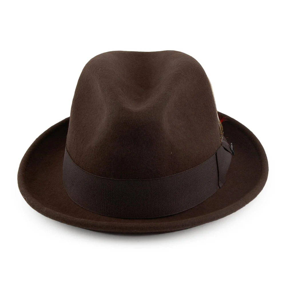 Jaxon & James Knautschbarer Blues Trilby Hut - Braun - Image 3