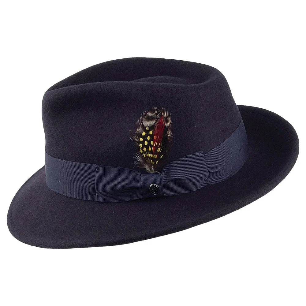 Jaxon & James Knautschbarer C-Krone Fedora Wollfilzhut -Marineblau - Image 3