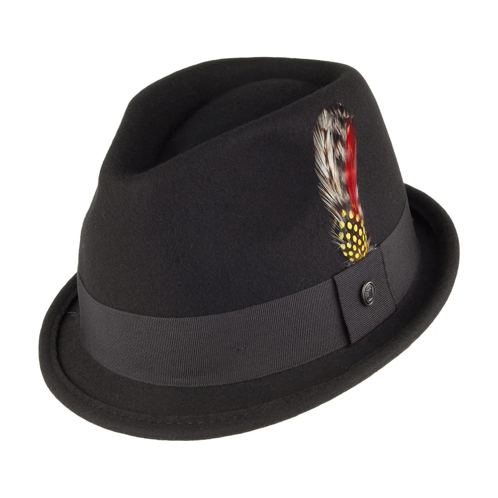 Jaxon & James Dekker Knautschbarer Trilby Hut - Schwarz