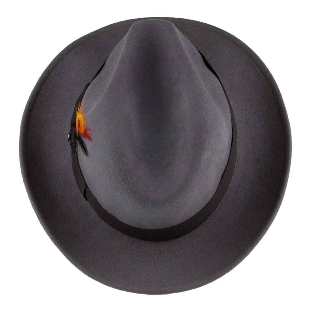 Jaxon & James Knautschbarer Pinchcrown Fedora Wollfilzhut - Grau - Image 4