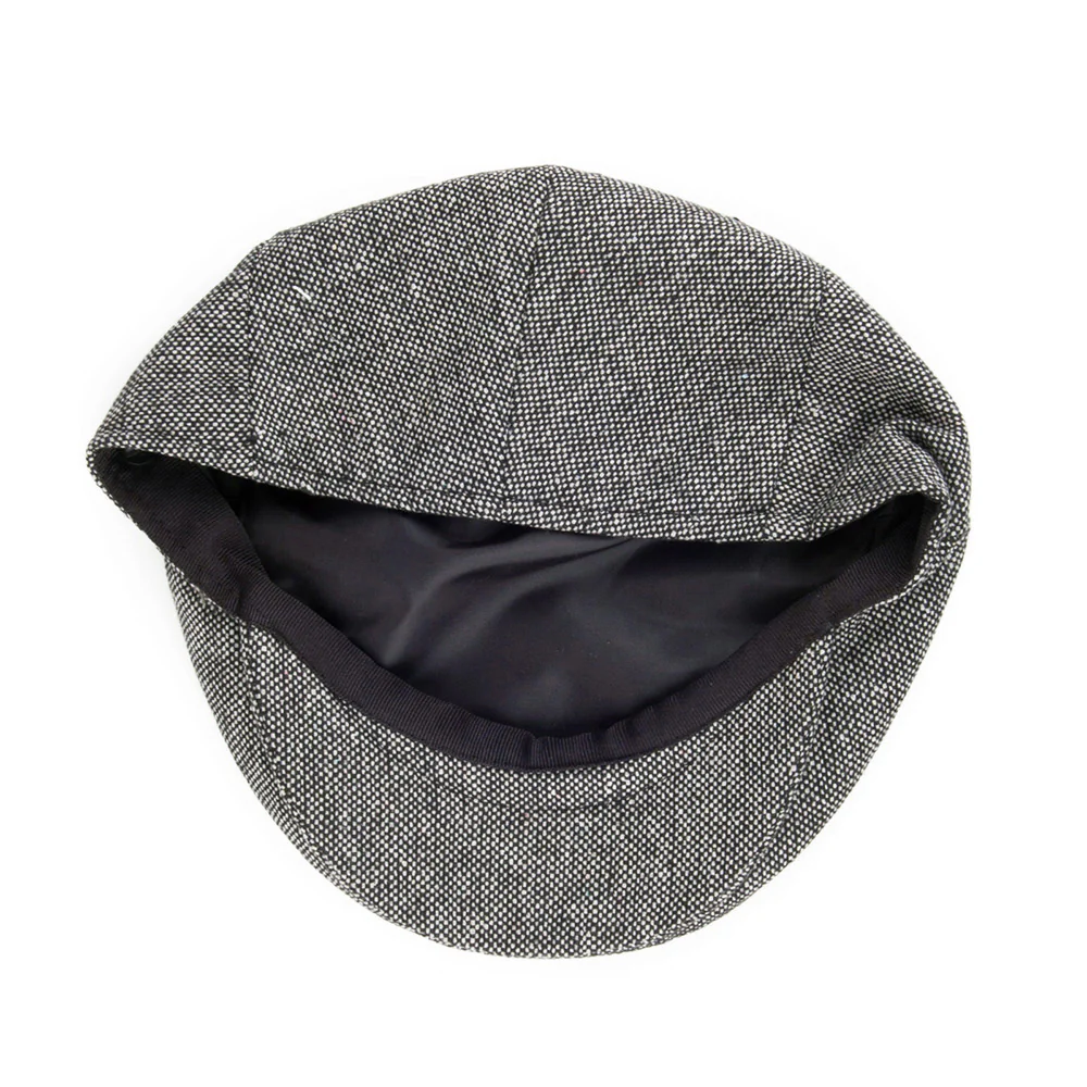 Jaxon & James Marl Tweed Schiebermütze Schwarz Großhandel - Image 5