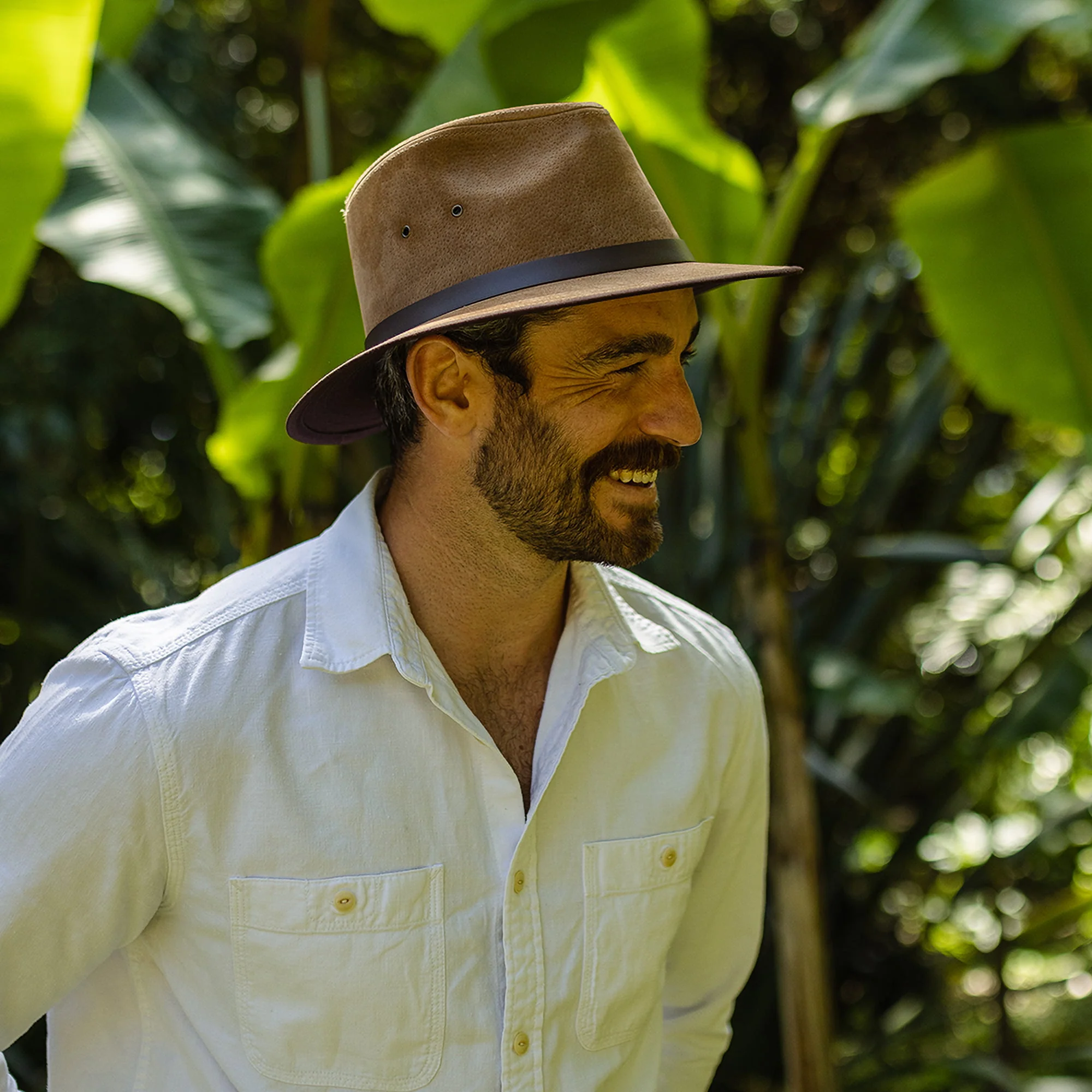 Jaxon & James Nubuck Safari Fedora Lederhut Kastanie Großhandel - Image 5