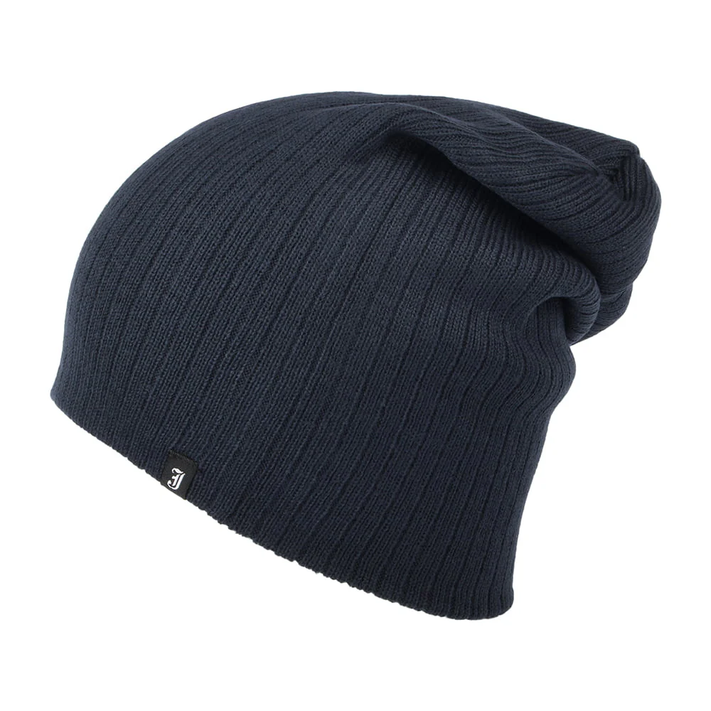 Jaxon & James Oversized Beanie Mütze - Marineblau