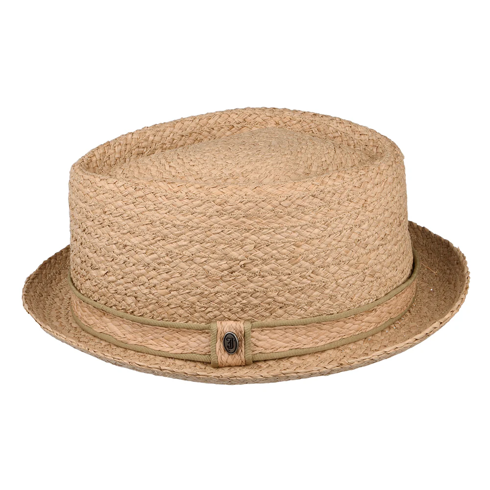 Jaxon & James Diamond Crown Pork Pie Hut aus Raffia Stroh - Natur - Image 2