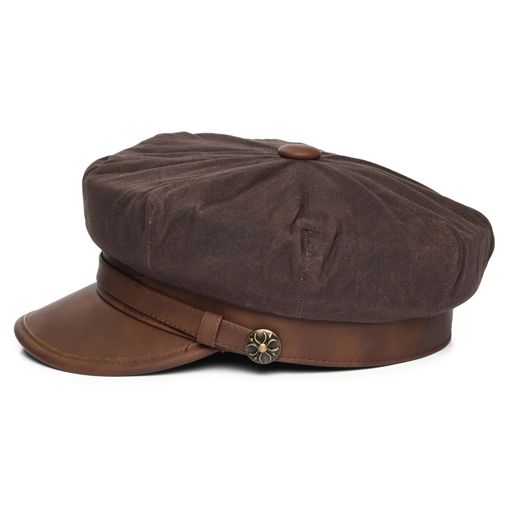Jaxon & James Rebel Motorcycle Cap - Braun - Image 3
