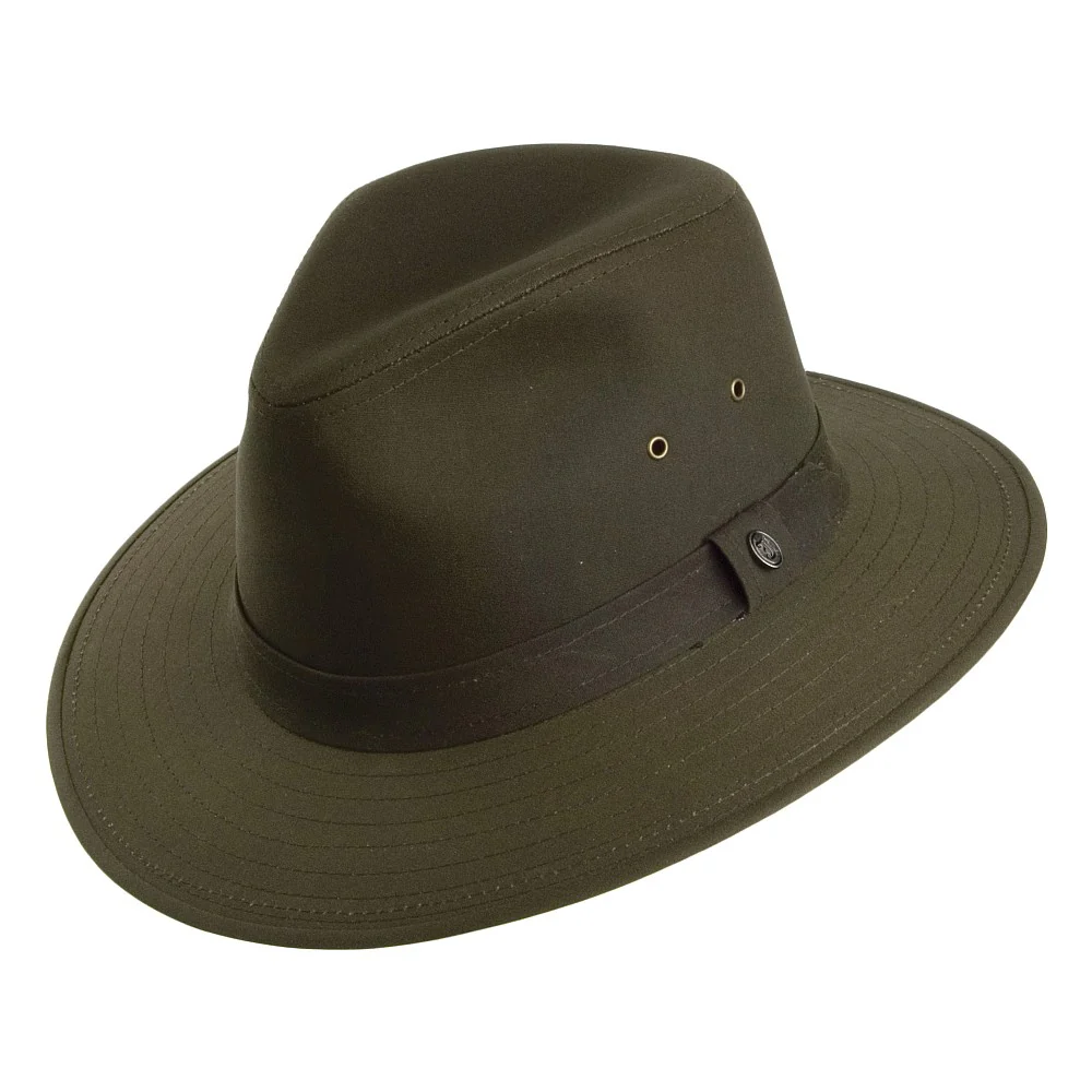 Jaxon & James Safari Fedora aus Wachstuch Oliv Großhandel
