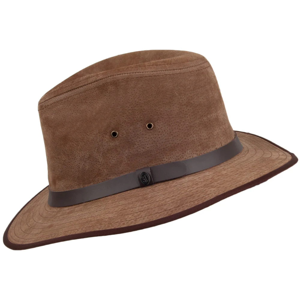 Jaxon & James Safari Fedora Hut aus Nubukleder - Kastanienbraun - Image 2