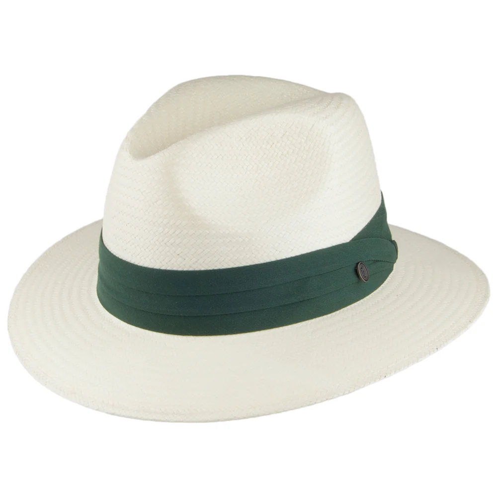 Jaxon & James Toyo Safari Fedora Hut - Mit Olivgrünem Hutband