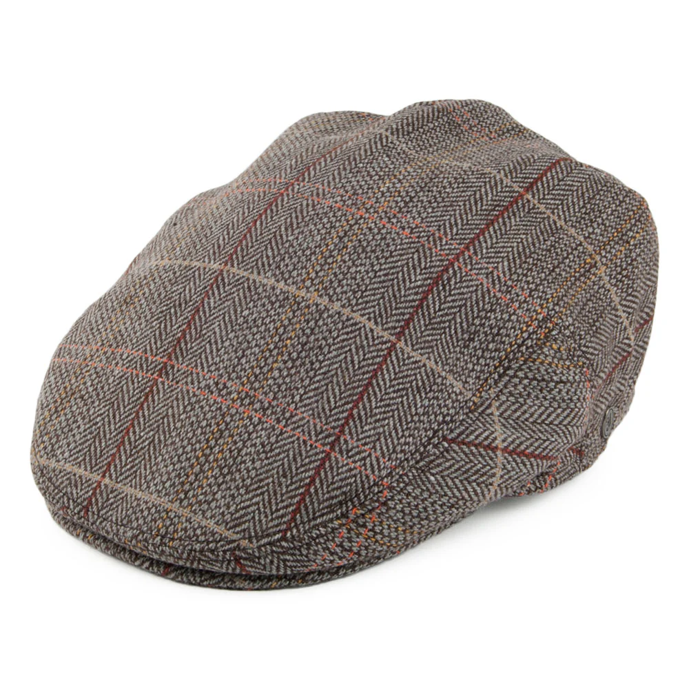 Jaxon & James Schiebermütze Tweed - Braun-Grau