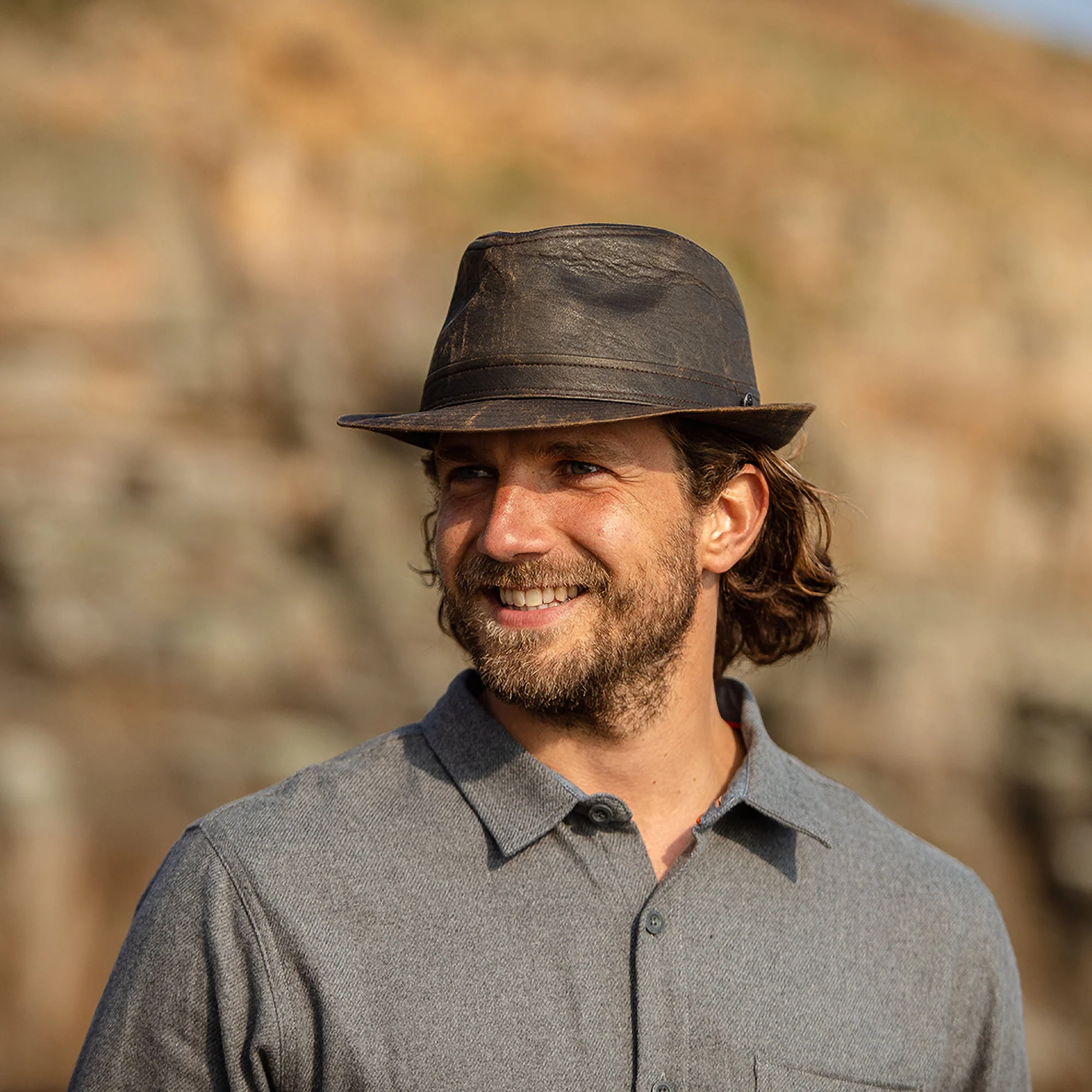 Jaxon & James Verwitterter Trilby - Braun - Image 5