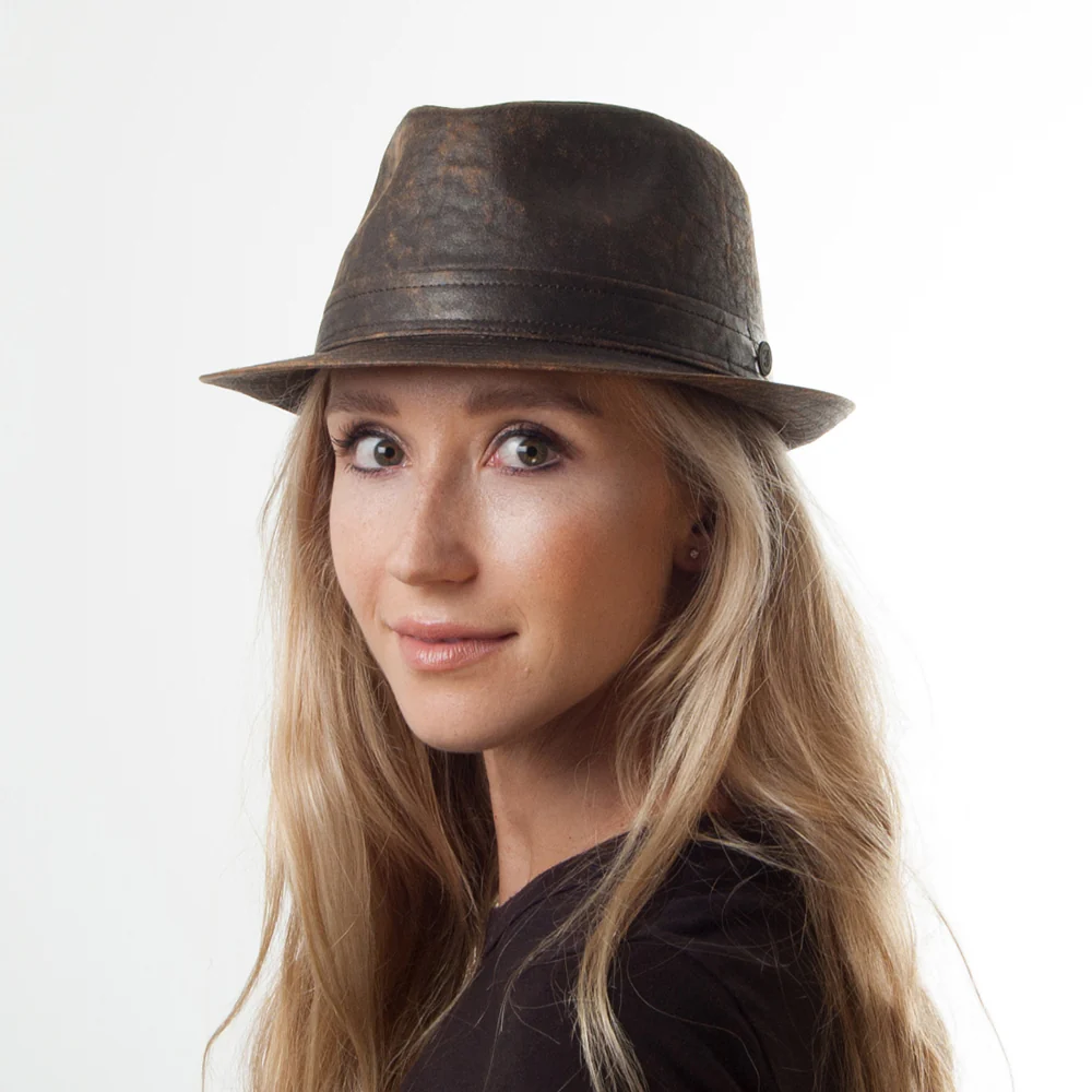 Jaxon & James verwitterter Trilby Braun Großhandel - Image 3
