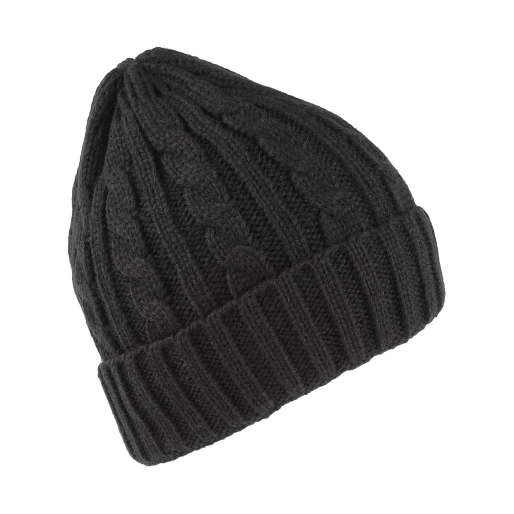 Jaxon & James Zopfstrickmuster Beanie - Schwarz - Image 2