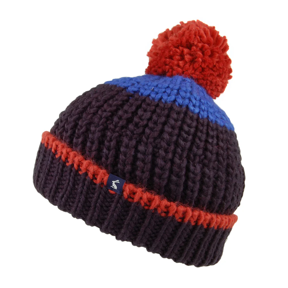 Joules Kinder Klobige Bommelmütze - Marineblau
