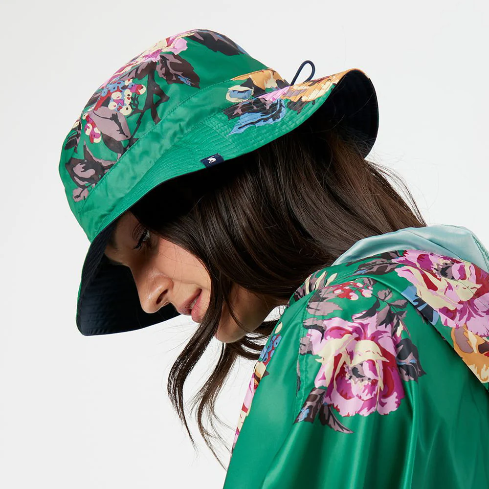 Joules Milport Wendbarer Regenhut Floral - Grün - Image 5