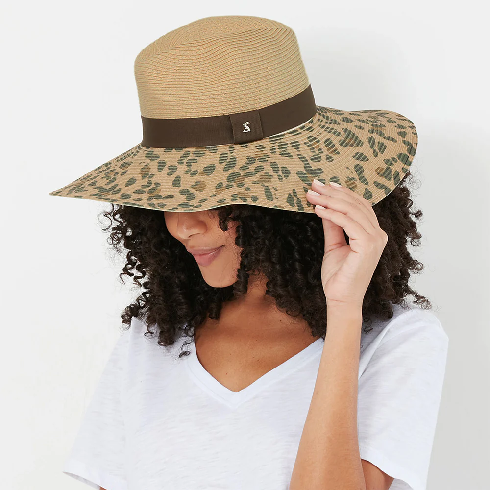 Joules Sia mit erweiterter Krempe Fedora Sonnenhut - Natur-Braun - Image 4