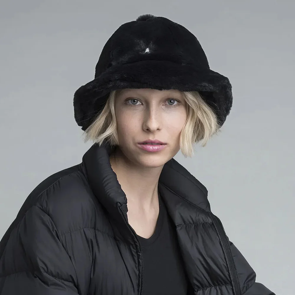 Kangol Casual Kunstfell Fischerhut - Schwarz - Image 2