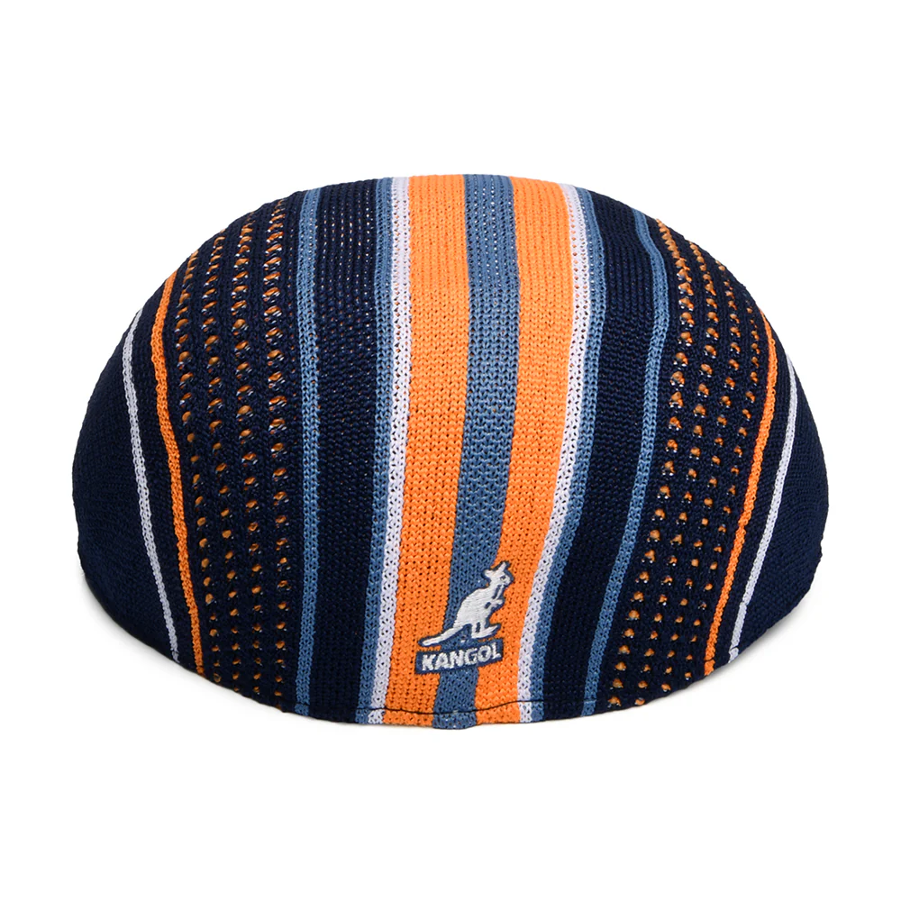 Kangol Clubhouse Stripe 507 Tropische Schiebermütze - Marineblau-Orange - Image 4