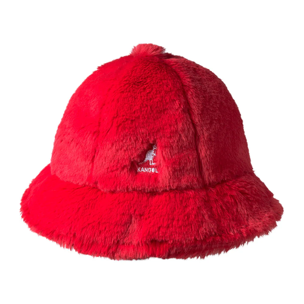 Kangol Kunstfell Casual Kunstfell Fischerhut - Scharlachrot
