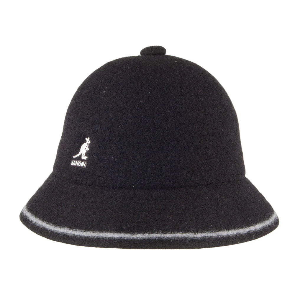 Kangol Lässige Streifen Fischerhut - Schwarz