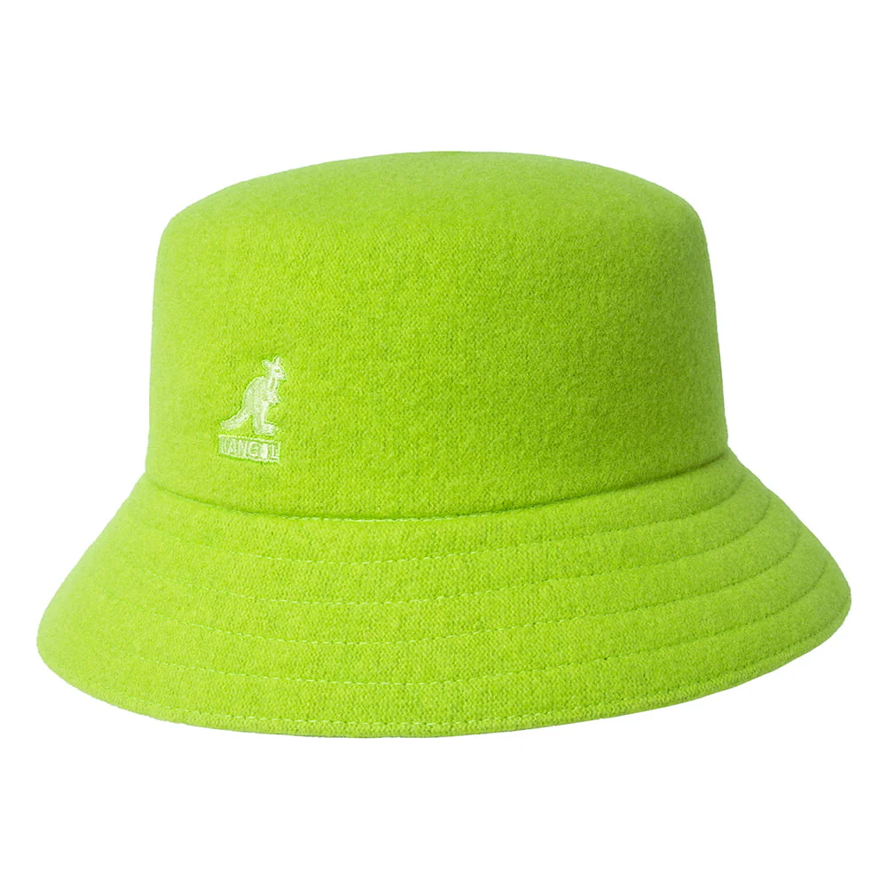 Kangol Lahinch Fischerhut aus Wolle - Limettengrün