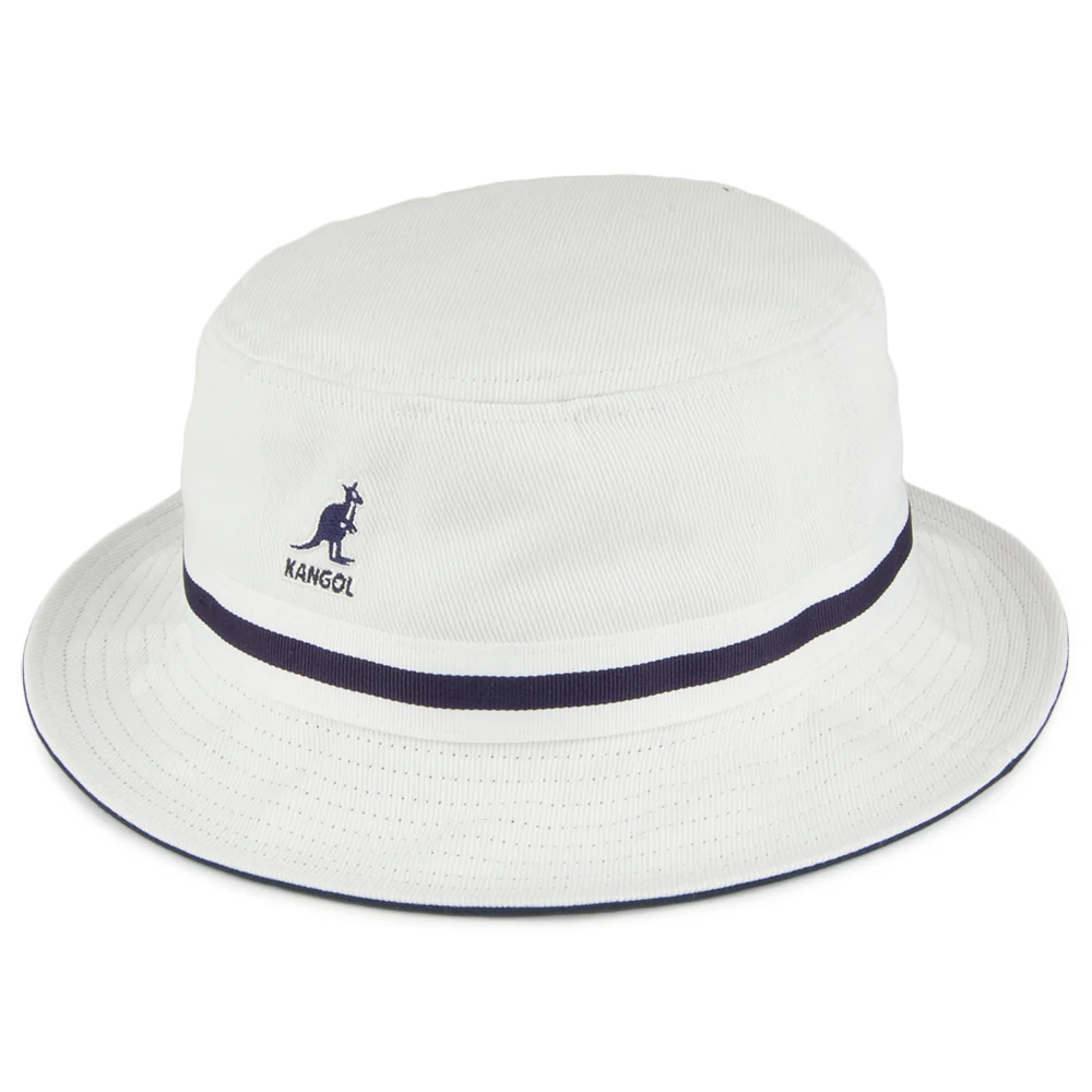 Kangol Lahinch Fischerhut mit Streifen - Weiß