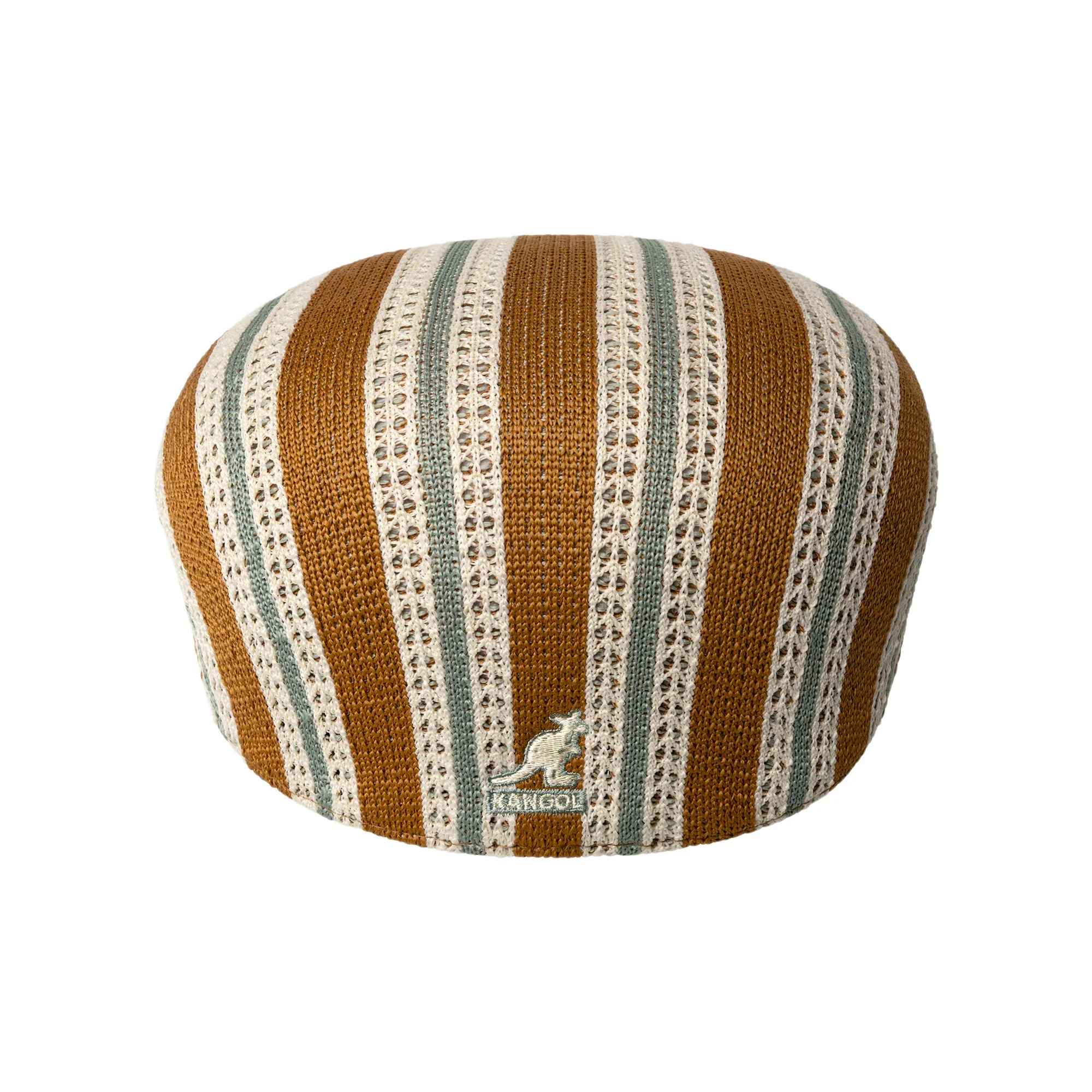 Kangol Resort Stripe 504 Tropic Schiebermütze - Hellbraun-Cremefarben - Image 2