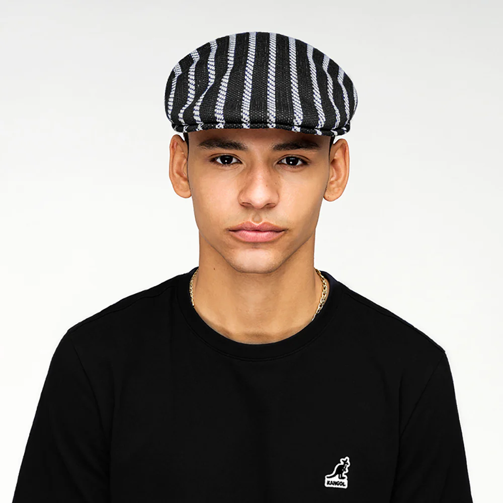 Kangol Twist Stripe 504 Schiebermütze - Schwarz-Weiß - Image 4