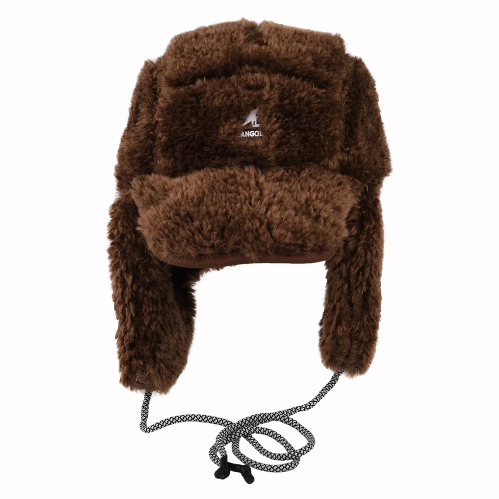 Kangol Utility Kunstlammfell Cap mit Ohrenklappen - Braun - Image 2