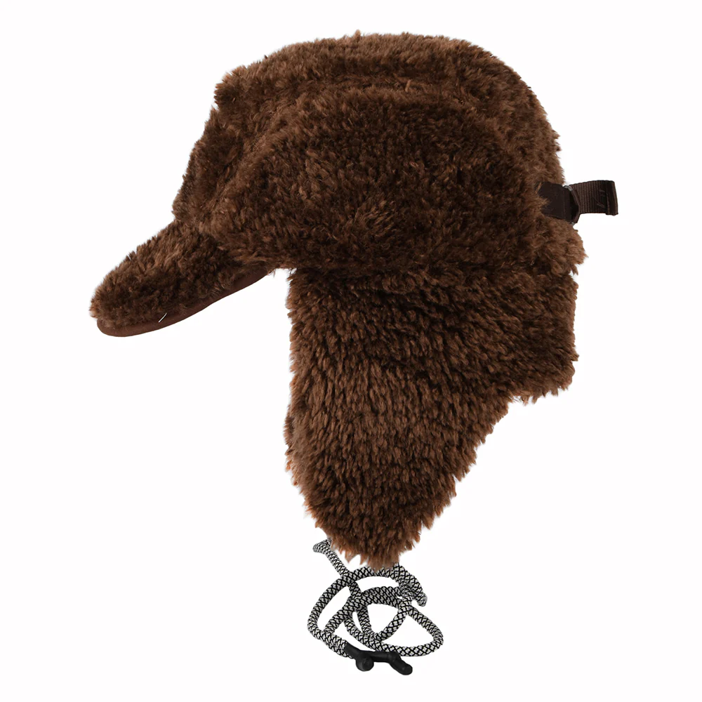 Kangol Utility Kunstlammfell Cap mit Ohrenklappen - Braun - Image 3