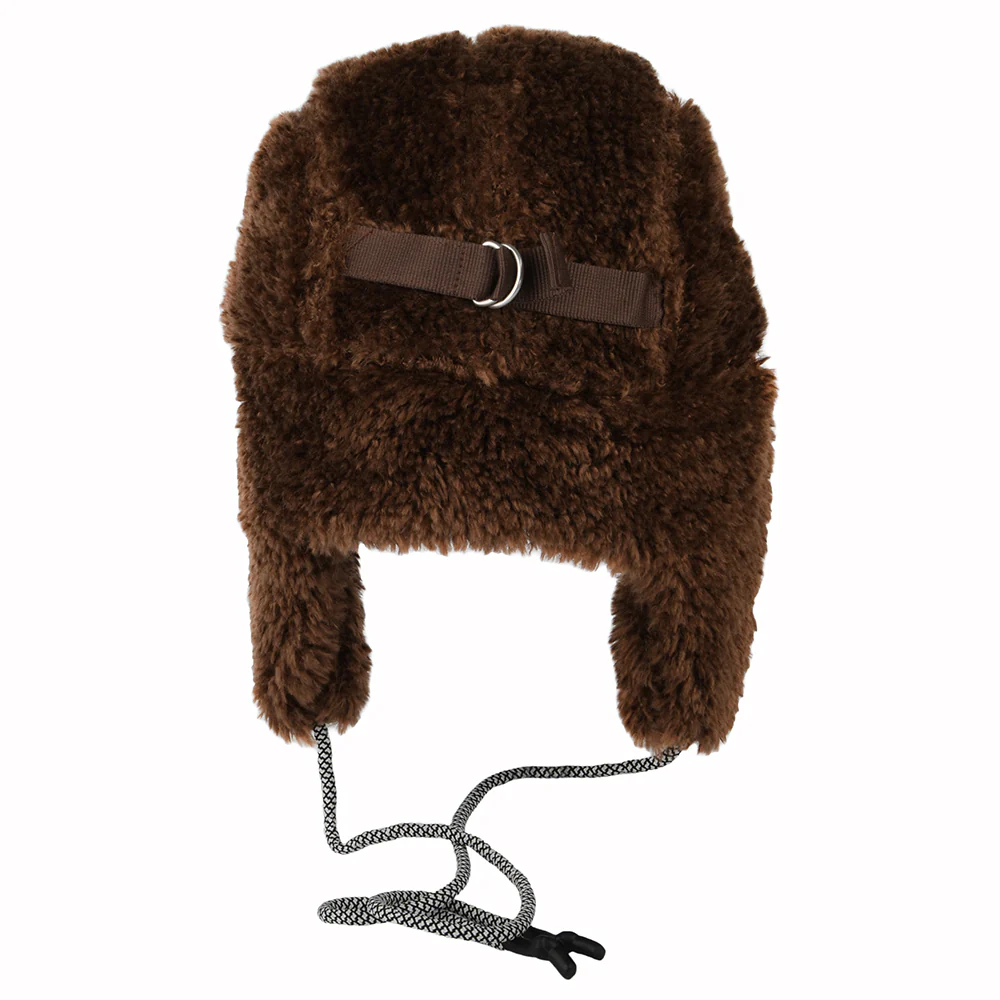 Kangol Utility Kunstlammfell Cap mit Ohrenklappen - Braun - Image 4