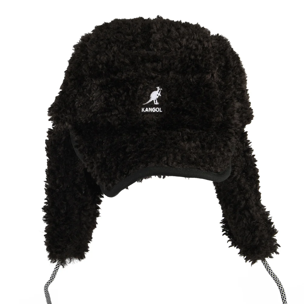 Kangol Utility Kunstlammfell Cap mit Ohrenklappen - Schwarz - Image 2