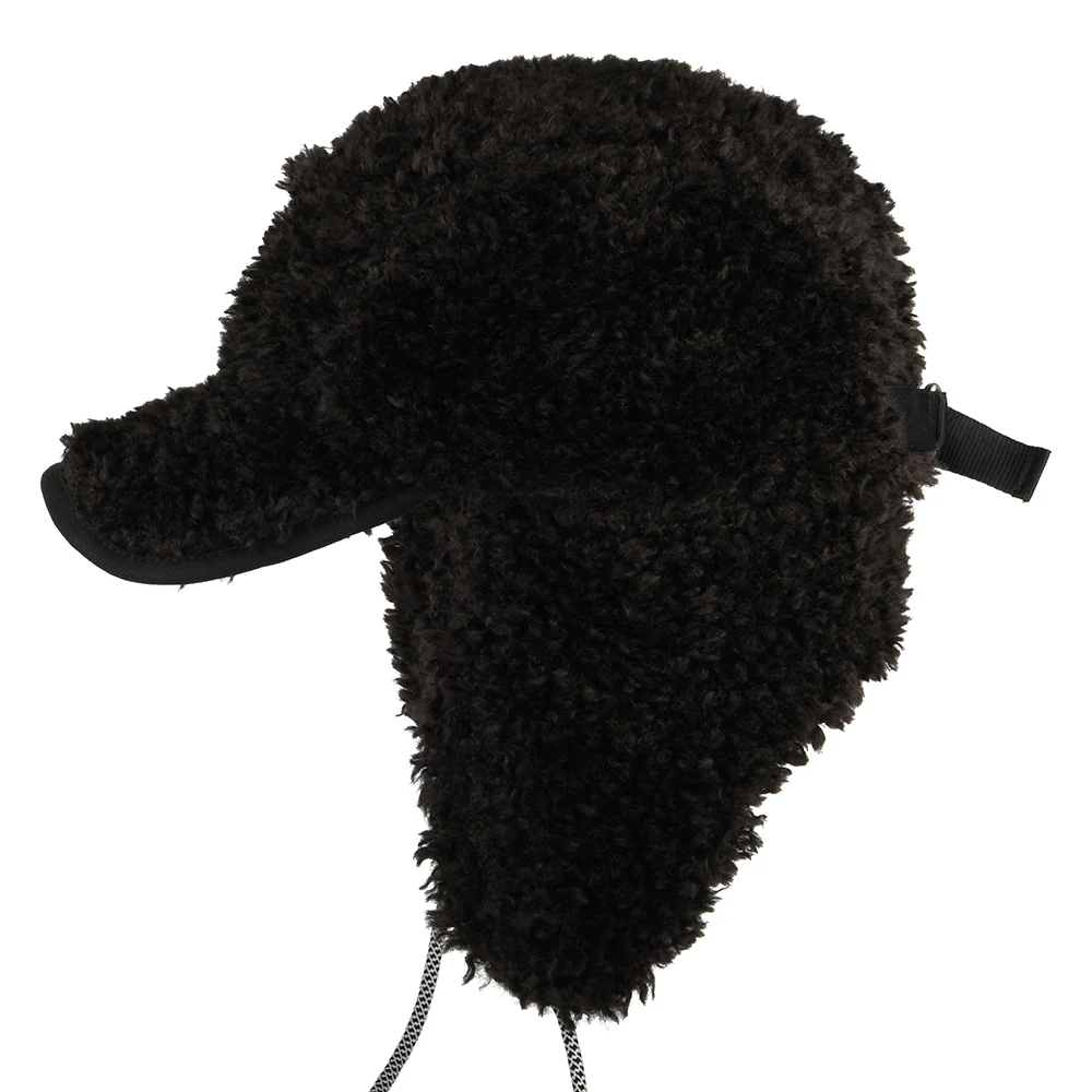 Kangol Utility Kunstlammfell Cap mit Ohrenklappen - Schwarz - Image 3