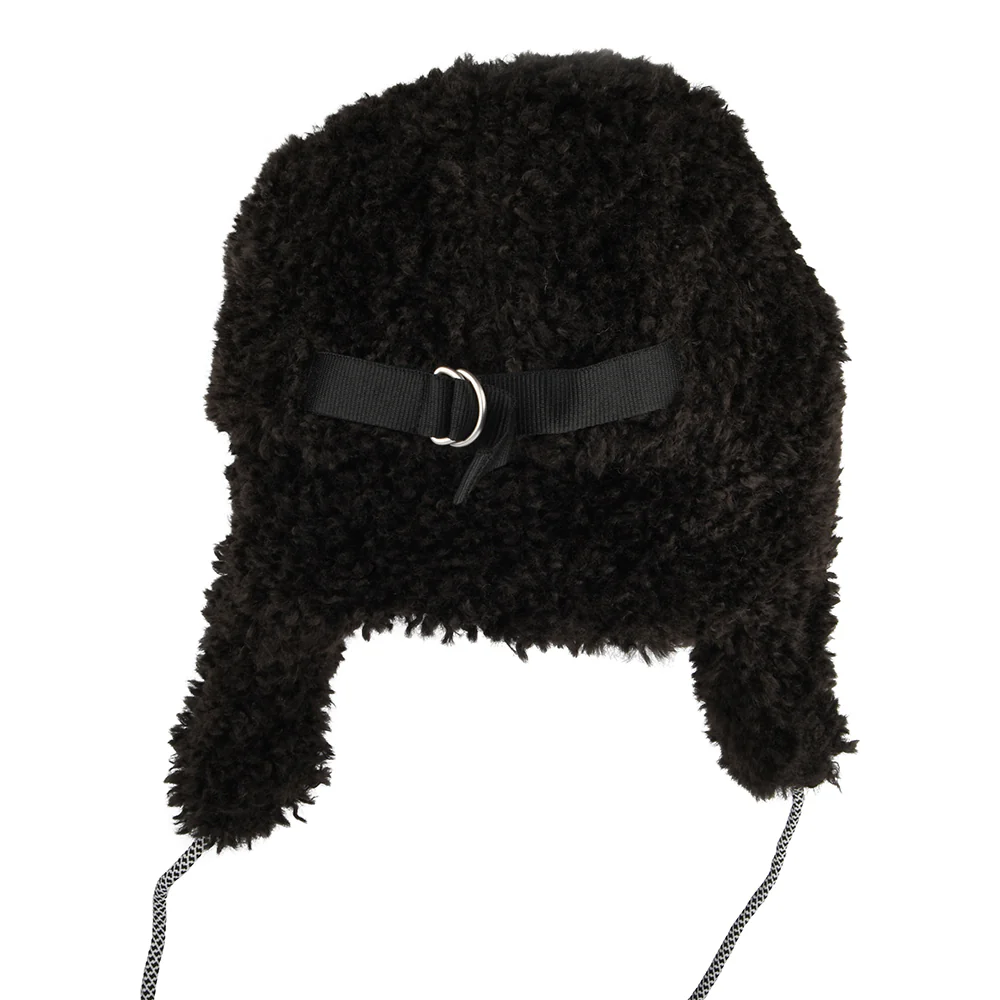 Kangol Utility Kunstlammfell Cap mit Ohrenklappen - Schwarz - Image 4