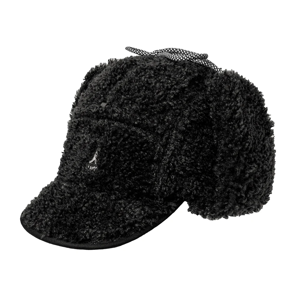 Kangol Utility Kunstlammfell Cap mit Ohrenklappen - Schwarz - Image 5