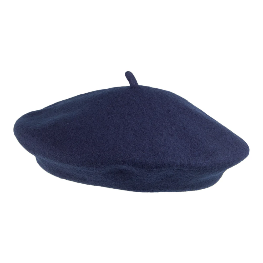 Kinder Baskenmütze aus Wolle - Marineblau