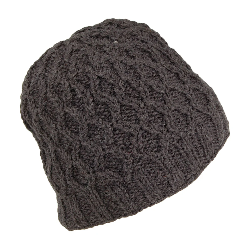 Kusan Brooklyn Beanie Mütze mit Zopfstrickmuster - Anthrazit - Image 2