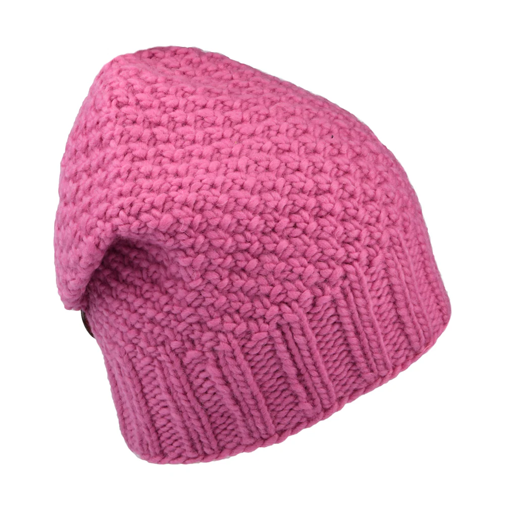 Kusan Button Down Beanie Mütze - Rosa - Image 2